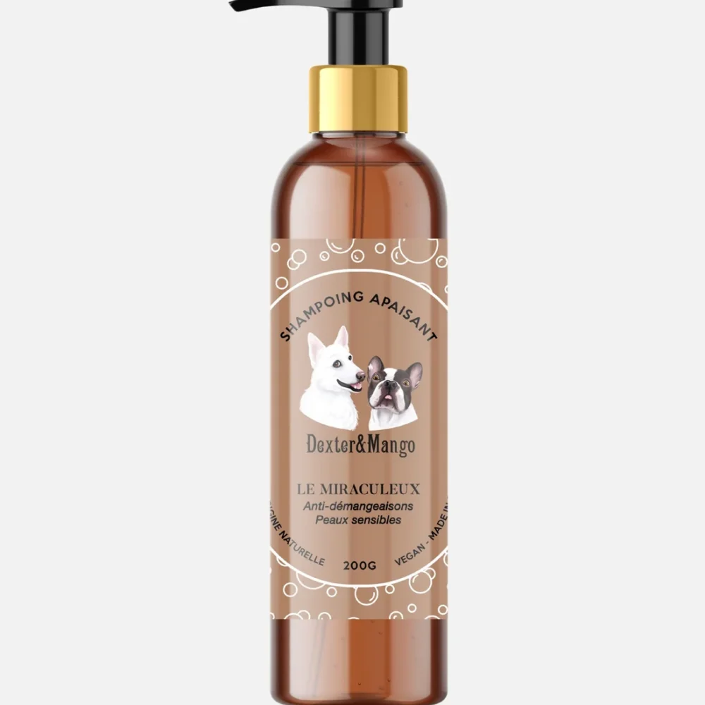 Shampoing liquide Apaisant anti démangeaison du chien