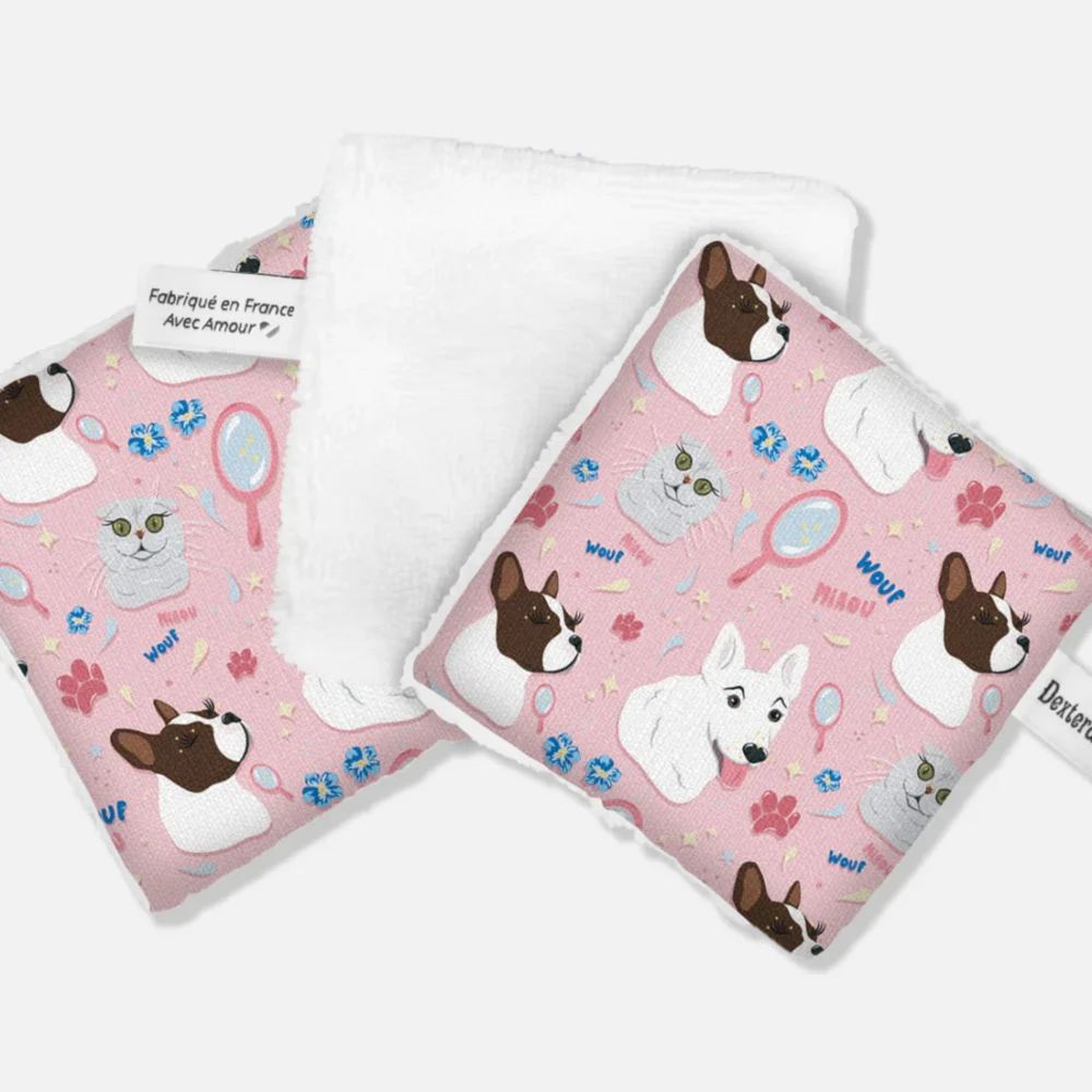 lingettes nettoyantes lavables en bambou