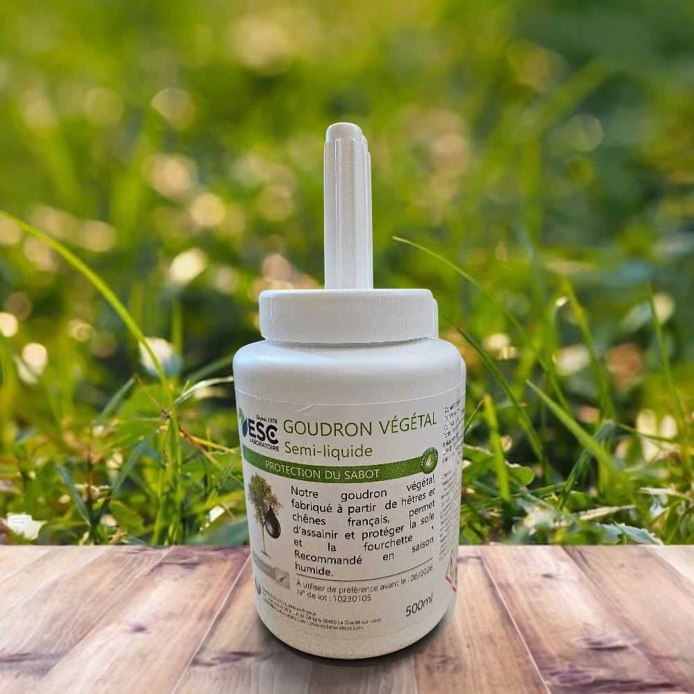 goudron végétal cheval | protection sabots | esc laboratoire